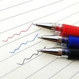 白雪(snowhite)G-007速干中性笔可换笔芯子弹头签字笔水笔0.5mm红色12支/盒