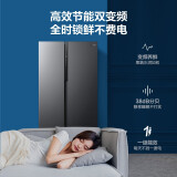 美的(Midea)慧鲜系列550升变频一级能效对开双门家用冰箱智能家电风冷无霜B...