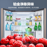 美的(Midea)慧鲜系列449升变频一级能效十字双开门家用冰箱智能家电风冷无霜BCD-449WSPZM(E)