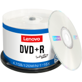 联想（Lenovo）CD-R/DVD+R空白光盘 DVD-R刻录光盘 车载CD数据DVD DVD+R 行业装 50片桶装