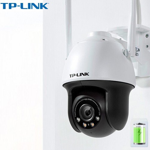 TP-LINK 800万高清监控摄像头 360度全景自动巡航 无线WIFI手机远程家用室外防水球机 TL-IPC683-EZ  3倍变焦 断电续航版