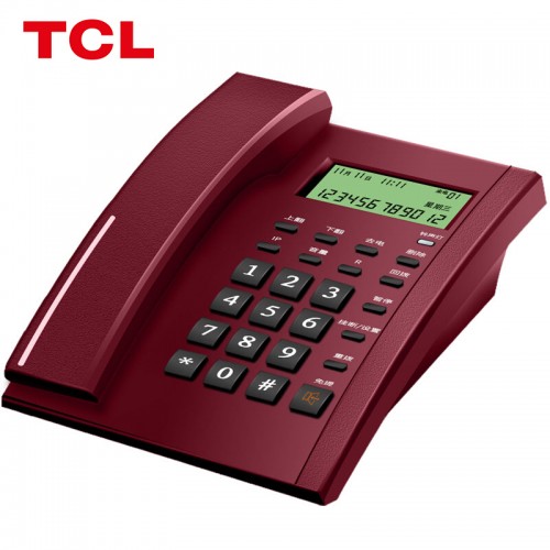 TCL 电话机座机 固定电话 办公家用 双接口 来电显示 时尚简约 HCD868...