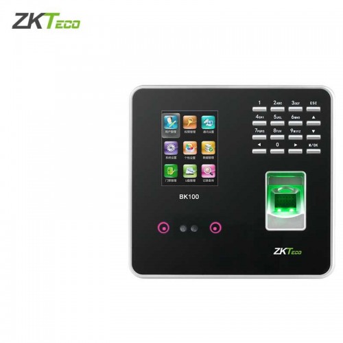 ZKTeco/FT100中控指纹打卡考勤机手指签到打卡机员工上班下班打卡器公司指纹式神器 人脸＋指纹考勤机+专用U盘+停电打卡（BK100）