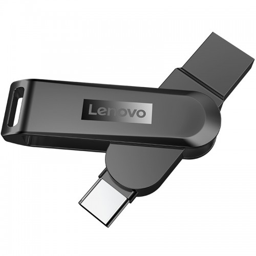 联想（Lenovo）128GB Type-C USB3.1 手机U盘 X3C 深空灰 全金属 双接口旋转