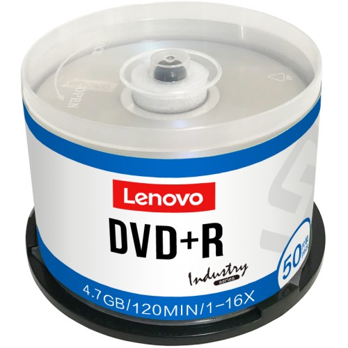 联想（Lenovo）CD-R/DVD+R空白光盘 DVD-R刻录光盘 车载CD数据DVD DVD+R 行业装 50片桶装