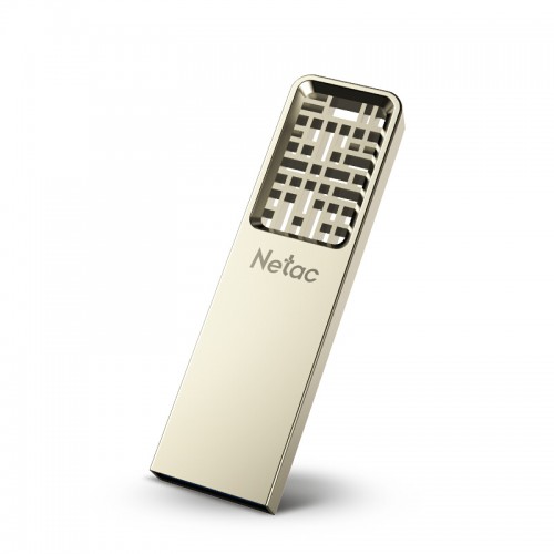 朗科（Netac）16GB USB3.0 U盘 U327 全金属高速迷你镂空设计 珍镍色