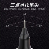 白雪(snowhite)P1500直液式走珠笔签字笔 墨蓝色0.5速干笔大容量笔...