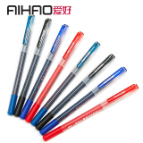 爱好(AIHAO) 签字笔0.5MM全针管黑色中性笔 巨能写大容量签字笔 笔杆笔芯一体化矫姿水笔 47920