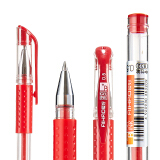 爱好(AIHAO)0.5mm中性笔类水笔办公用考试碳素笔红色水性笔文具签字笔832