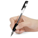 西玛(SIMAA)中性笔黑色签字笔水笔子弹头0.5mm12支/盒 19936
