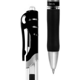 西玛(SIMAA)中性笔黑色签字笔水笔子弹头0.5mm按动式笔12支/盒文具办公...