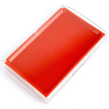 西玛（SIMAA）138*88mm 快干印台印泥 红色方形透明外壳 财务办公用品...