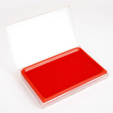 西玛（SIMAA）138*88mm 快干印台印泥 红色方形透明外壳 财务办公用品 单个装 17312