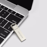 海康威视(HIKVISION) 4GB USB2.0 金属U盘X301刀锋银色 一体封装防尘防水