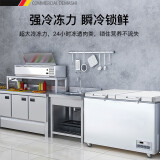 德玛仕（DEMASHI）卧式冰柜商用大容量 顶开门冷柜 572L冷藏冷冻可切换