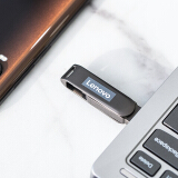 联想（Lenovo）128GB Type-C USB3.1 手机U盘 X3C 深空灰 全金属 双接口旋转