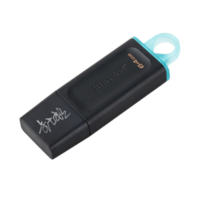金士顿（Kingston）64GB USB3.2 Gen 1 U盘 DTX 时尚设计 轻巧便携 蓝色