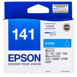 爱普生（Epson）T141墨盒 适用ME33 35 330 350 560W 570W打印机 T1412 青色墨盒