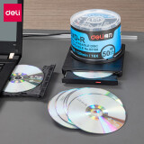 得力(deli)DVD+R空白光盘刻录盘光碟 可记录式空白光碟片 50片/筒 8...