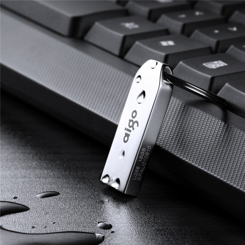 爱国者（aigo）8GB USB2.0 U盘 U268迷你款 银色 金属U盘