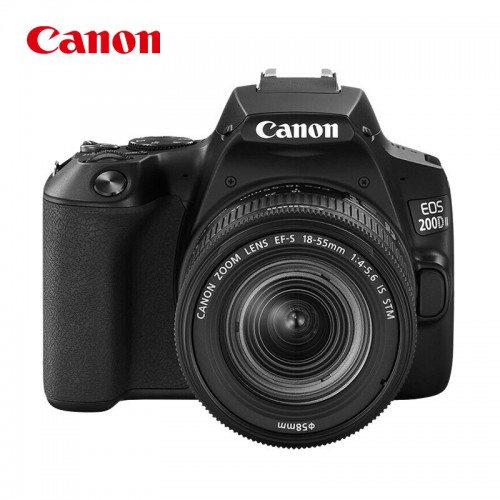 佳能（Canon）EOS 200D II 200D2 迷你数码相机 18-55标准变焦镜头套装 黑色（ 约2410万像素/4K短片）