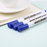 晨光(M&G)文具蓝色可擦记号笔 单头办公会议笔 易擦记号笔 10支/盒AWMY2202