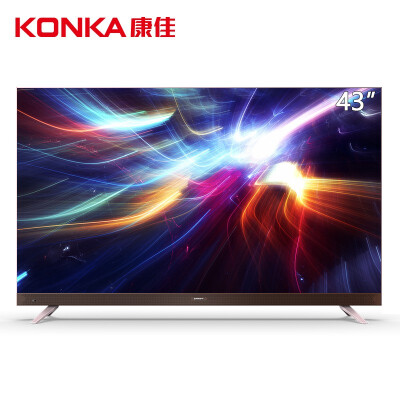 康佳（KONKA）43英寸LED43G300E 4K全面屏超高清智能电视 黑色