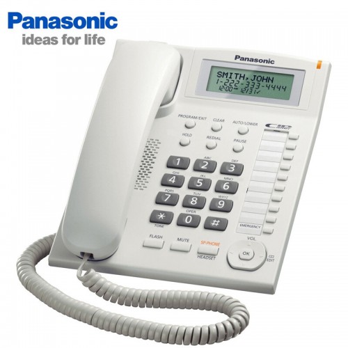 松下（Panasonic)电话机 办公转接来电显示免提 KX-TS880 白色