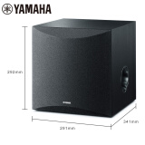 雅马哈（YAMAHA）NS-SW050 8寸超重低音音箱 胡桃色