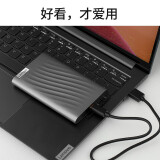 联想（Lenovo）4TB 移动硬盘 Type-C接口 2.5英寸 轻薄便携高速传输 全金属 稳定耐用 F309Pro