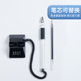 晨光(M&G)文具0.5mm黑色台笔 可粘贴180度旋转中性笔 子弹头签字笔 单...