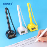 宝克（BAOKE） 0.5mm黑色微笑办公桌面台笔 可粘贴固定笔旋转办公签字 大容量电子台笔 单支（笔杆颜色随机）TB898