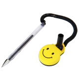 天章办公(TANGO)微笑台笔 签字笔桌面粘贴带线 中性笔水性笔笑脸 0.5mm黑色 办公用品