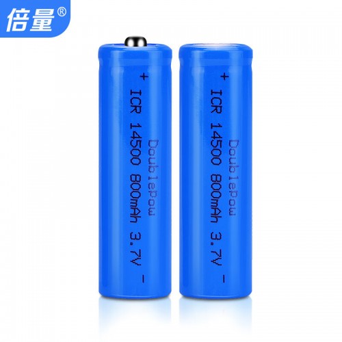 倍量14500充电锂电池3.7V 5号锂电池800mah电池 14500-3.7V-800mah平头(倍率型5C）