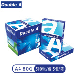 Double A 80g A4 复印纸打印纸 500张/包 5包/箱（2500张...