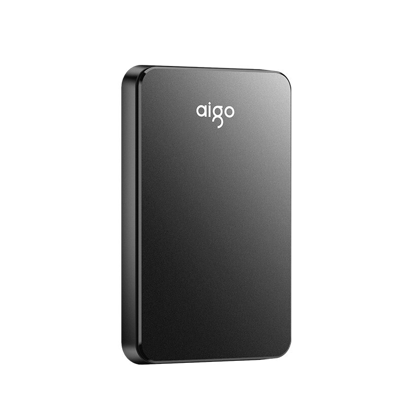 爱国者 (aigo) 2TB USB3.0 移动硬盘 HD809 黑色 稳定高速传输 简约设计