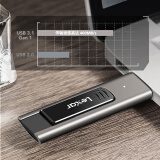 雷克沙（Lexar）64GB USB3.1 Gen1 U盘 M900 读速300MB/s 枪色磨砂质感 推拉一体式设计