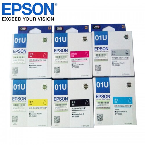 爱普生（EPSON） 01U系列6色墨盒大容量 适用 Epson XP-1508...