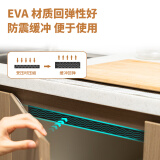 得力(deli)海绵胶带EVA泡绵胶带 单面强力防震密封隔音条 黑 18mm*5y*3mm 30471