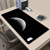 星空宇宙行星鼠标垫超大号加厚防水电脑桌垫办公天然橡胶垫 月球表面 800x400...